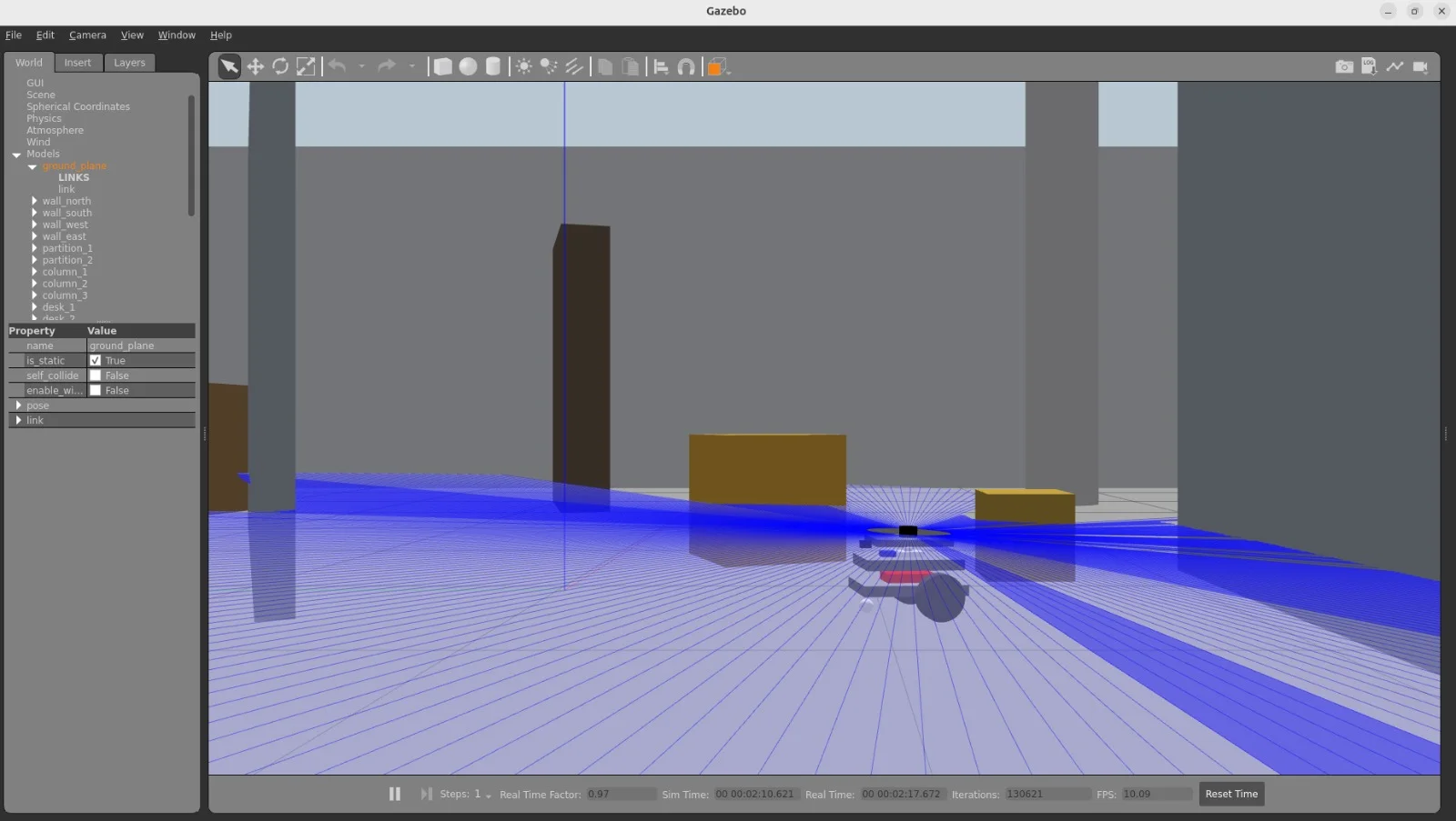 Autonomous mapping simulation
